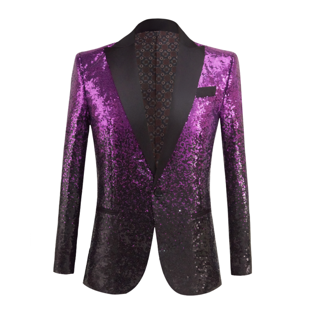 Two-tone Sequins Tuxedo M8052