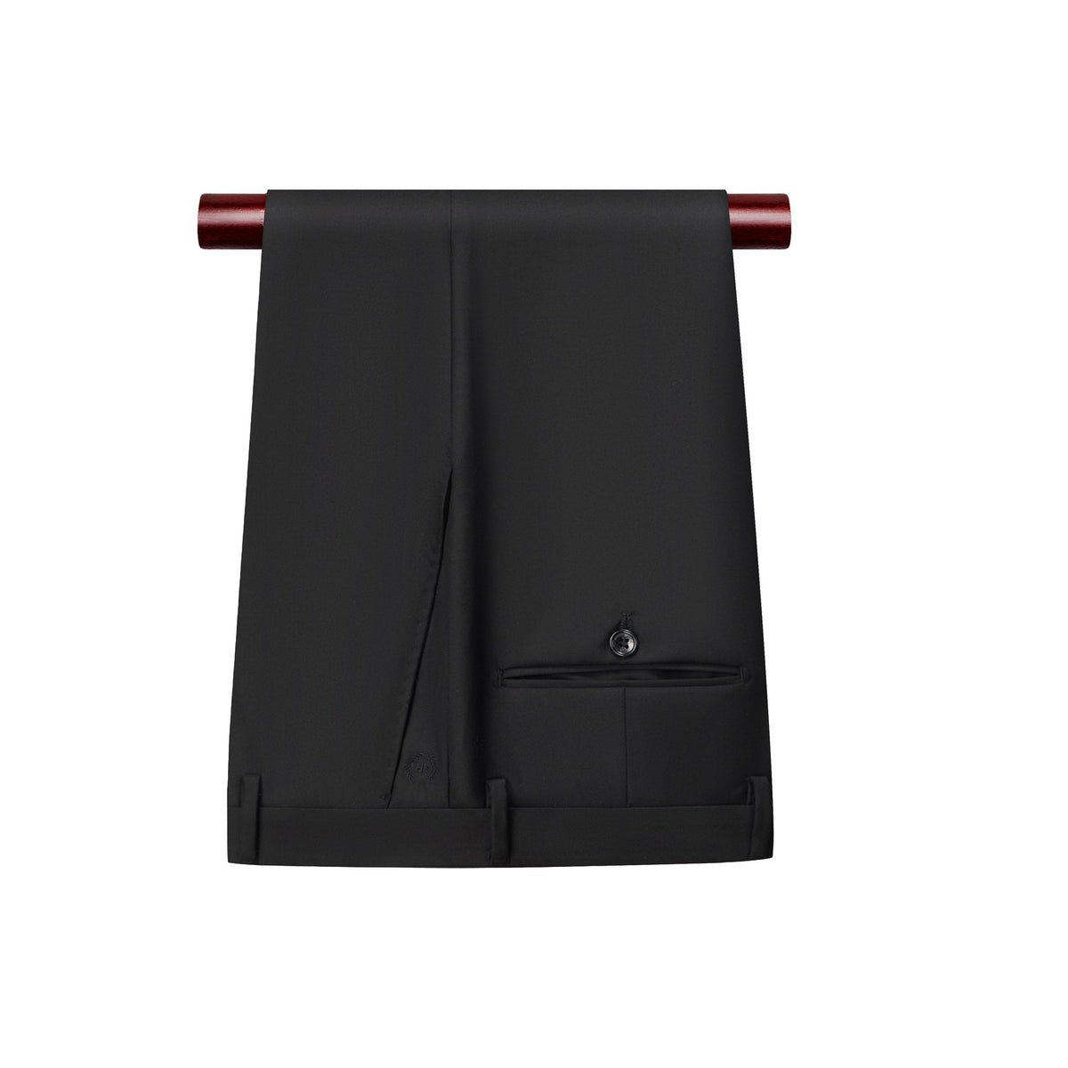 A collection of Suitmine men's mandarin collar suits in black, beige, dark green, and navy blue, featuring textured trim