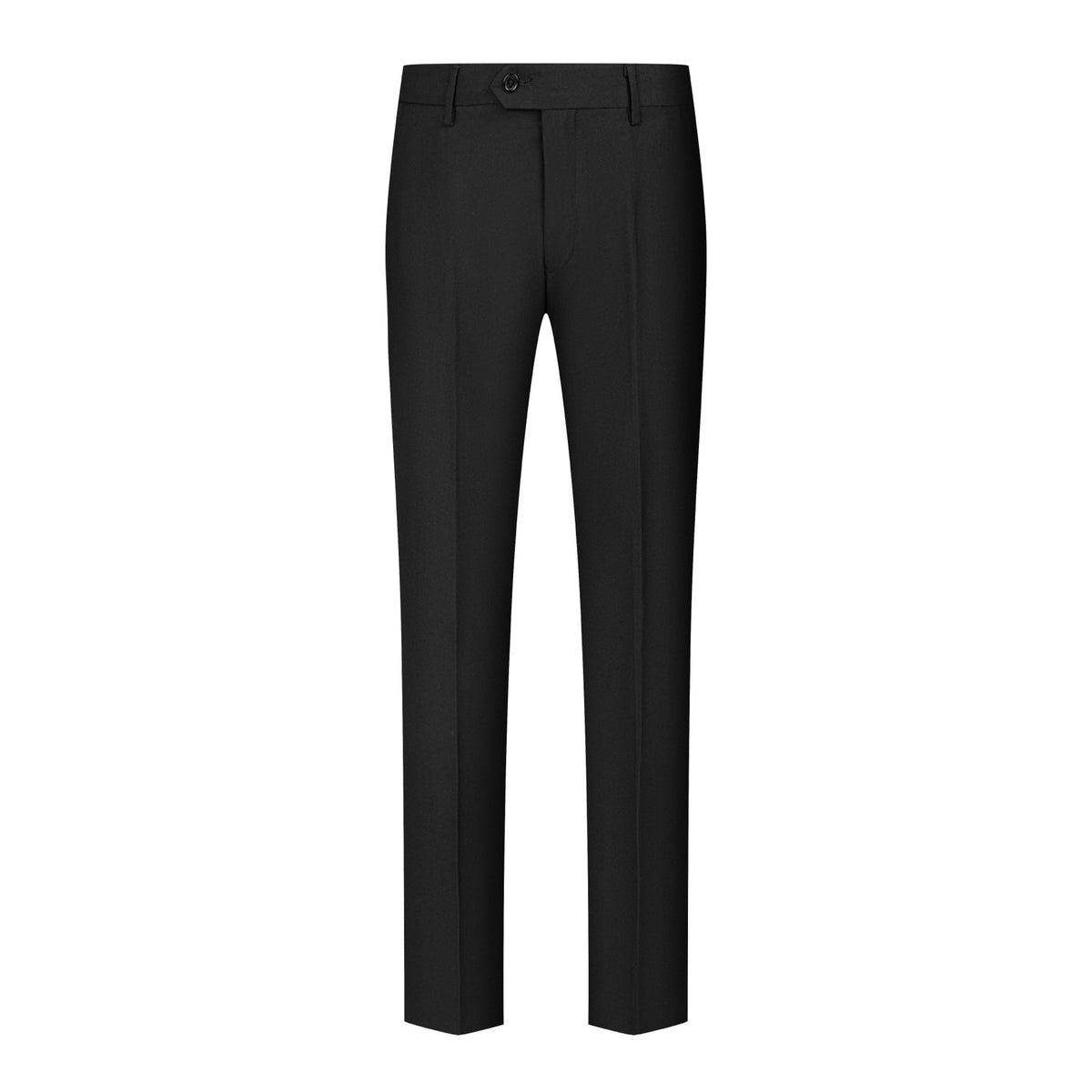 Suitmine men's black double-breasted suit with jacquard pattern and embellished shawl lapels, paired with matching trousers