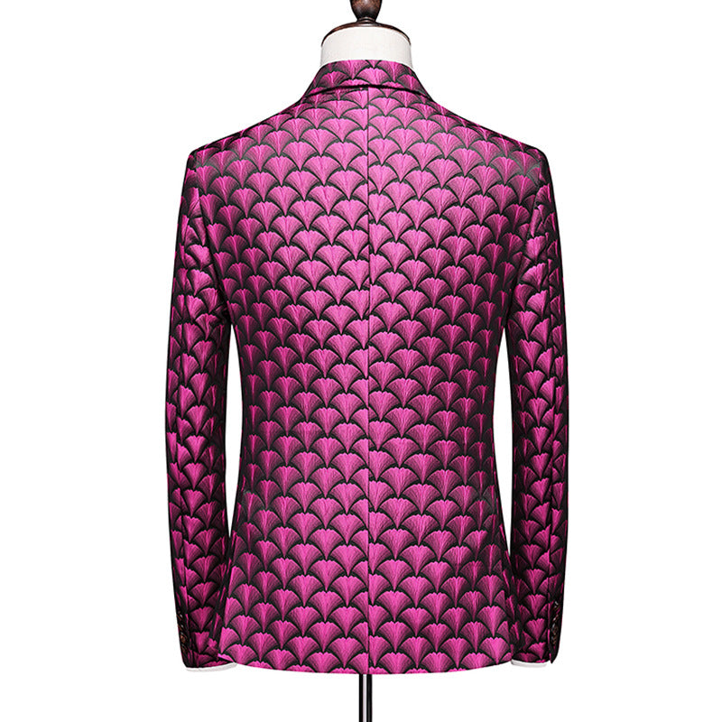 Pink Geometric Pattern Tuxedo S8182