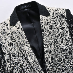 Abstract Curves Blazer S8172