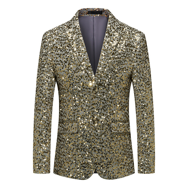 Solid Color Sequin Blazer S8164-1