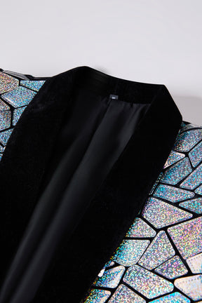 Silver Holographic Sequin Jacket M8074