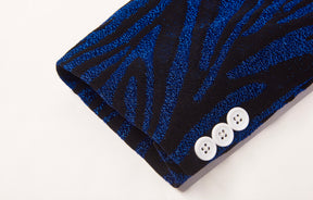 Abstract Print Blue & Black Tuxedo M8079