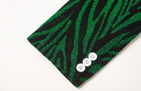 Abstract Print Green & Black Tuxedo M8080